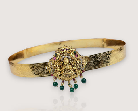 Classic Lakshmi Nakash Hip Belt Antique Gold Temple Vaddanam JH7451