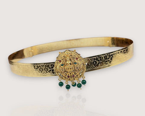Classic Lakshmi Nakash Hip Belt Antique Gold Temple Vaddanam JH7453