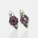 German Silver Navette Stud Earrings