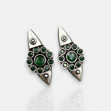 German Silver Navette Stud Earrings