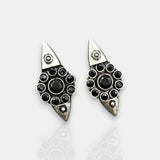 German Silver Navette Stud Earrings