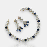 Premium Brass AD Stone Pearls Necklace Set JH7491