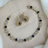 Premium Brass AD Stone Pearls Necklace Set JH7493