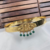 Beautiful Gold Plated Adjustable Temple Hip Belt Kamarband For Kids JH7572