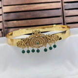 Beautiful Gold Plated Adjustable Temple Hip Belt Kamarband For Kids JH7573