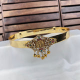 Beautiful Gold Plated Adjustable Temple Hip Belt Kamarband For Kids JH7575