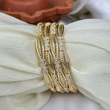 Luxurious Ethnic Premium AD Bangles Set
