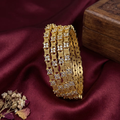Elegant Premium Quality American Diamond Bangles JH7684