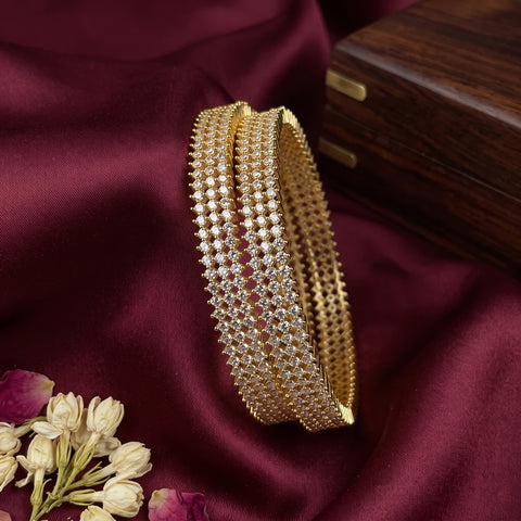 Elegant Premium Quality American Diamond Bangles JH7685