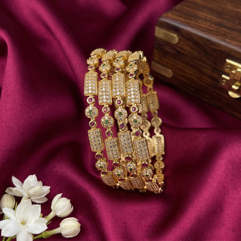 Elegant Premium Quality American Diamond Bangles JH7686