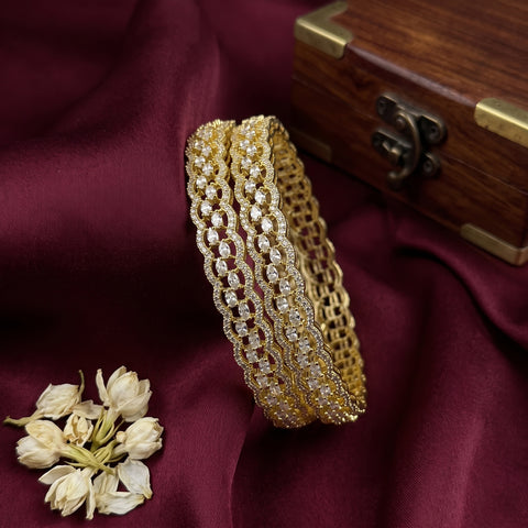 Elegant Premium Quality American Diamond Bangles JH7688