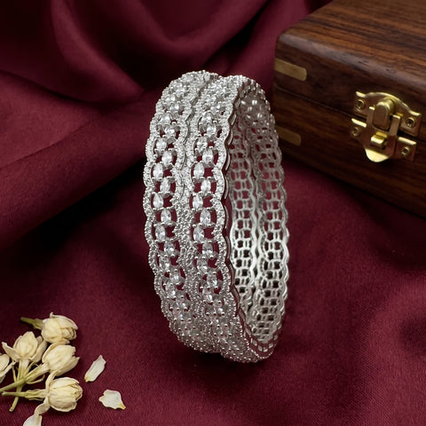 Elegant Premium Quality American Diamond Bangles JH7698