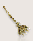 Antique Gold Temple Maang Tikka with Pearl Drops JH7704