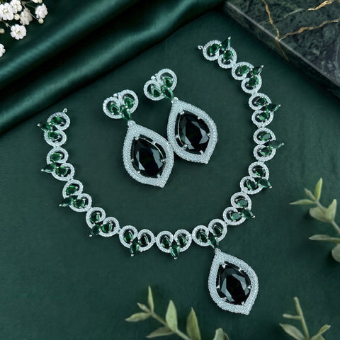 Sparkling AD Stone Premium Quality Necklace JH7746
