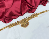 Elegant Gold Plated Kemps Stone Traditional South Indian Waist Hip Chain JH7761