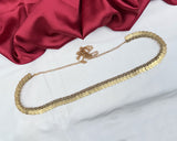 Elegant Gold Plated Kemps Stone Traditional South Indian Waist Hip Chain JH7762