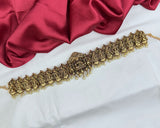 Elegant Gold Plated Kemps Stone Traditional South Indian Waist Hip Chain JH7764