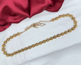 Elegant Gold Plated Kemps Stone Traditional South Indian Waist Hip Chain JH7765