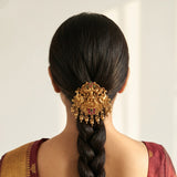 Traditional Antique Gold Finish Single Jadai Billai Hair Accessory JH7782
