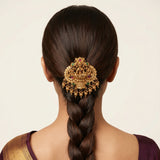 Traditional Antique Gold Finish Single Jadai Billai Hair Accessory JH7783