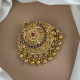 Traditional Antique Gold Finish Single Jadai Billai Hair Accessory JH7784