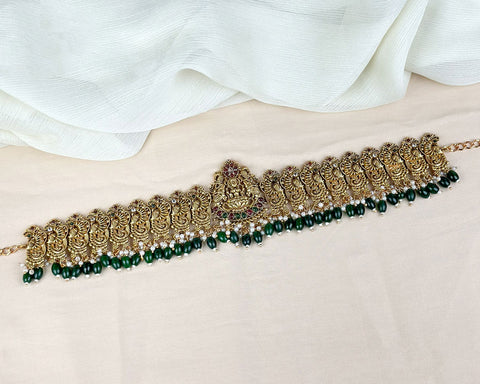 Royal Temple Design Ottiyanam In  Antique Finish Hip Chain JH7789