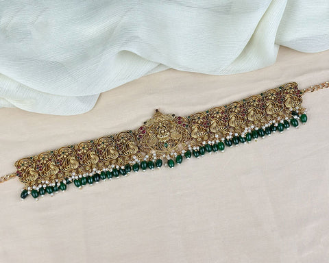 Royal Temple Design Ottiyanam In  Antique Finish Hip Chain JH7790