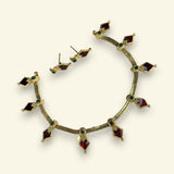 Elegant Gold Finish Traditional Kerala Palakka Necklace JH7817
