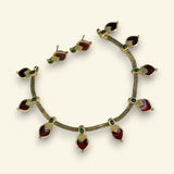 Elegant Gold Finish Traditional Kerala Palakka Necklace JH7818