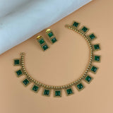 Exclusive Gold Finish Antique Necklace With Earrings JH7832