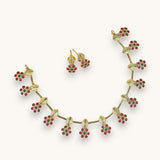 Exclusive Gold Finish Antique Necklace With Earrings JH7835