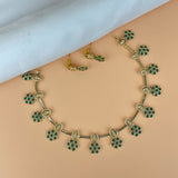 Exclusive Gold Finish Antique Necklace With Earrings JH7835