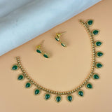Exclusive Gold Finish Antique Necklace With Earrings JH7842