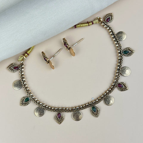 Elegant Gold Finish Traditional Kerala Palakka Necklace JH7863