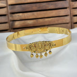 Traditional Gold Plated Temple Motif Doller Hip Belt For Kids