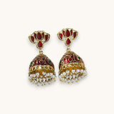 Blooming Lotus Pearl Jhumka Earrings JH7882