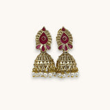 Blooming Lotus Pearl Jhumka Earrings JH7883