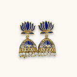 Blooming Lotus Pearl Jhumka Earrings JH7884