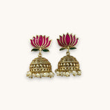 Blooming Lotus Pearl Jhumka Earrings JH7885