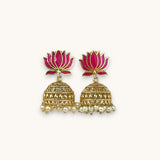 Blooming Lotus Pearl Jhumka Earrings JH7885