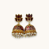 Blooming Lotus Pearl Jhumka Earrings JH7886