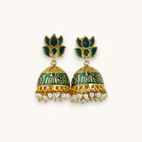 Blooming Lotus Pearl Jhumka Earrings JH7886