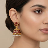 Blooming Lotus Pearl Jhumka Earrings JH7886