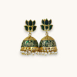 Blooming Lotus Pearl Jhumka Earrings JH7887