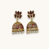 Blooming Lotus Pearl Jhumka Earrings JH7887