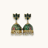 Blooming Lotus Pearl Jhumka Earrings JH7889