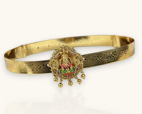 Classic Lakshmi Nakash Hip Belt Antique Gold Temple Vaddanam JH7919