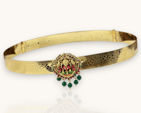 Classic Lakshmi Nakash Hip Belt Antique Gold Temple Vaddanam JH7920