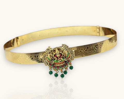 Classic Lakshmi Nakash Hip Belt Antique Gold Temple Vaddanam JH7921