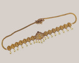Antique Gold Plated Hip Chain for Women Traditional Waist Belt JH7945